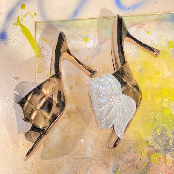 The Gift Quilted Heeled Slipper 7 - Picture 2 of 10